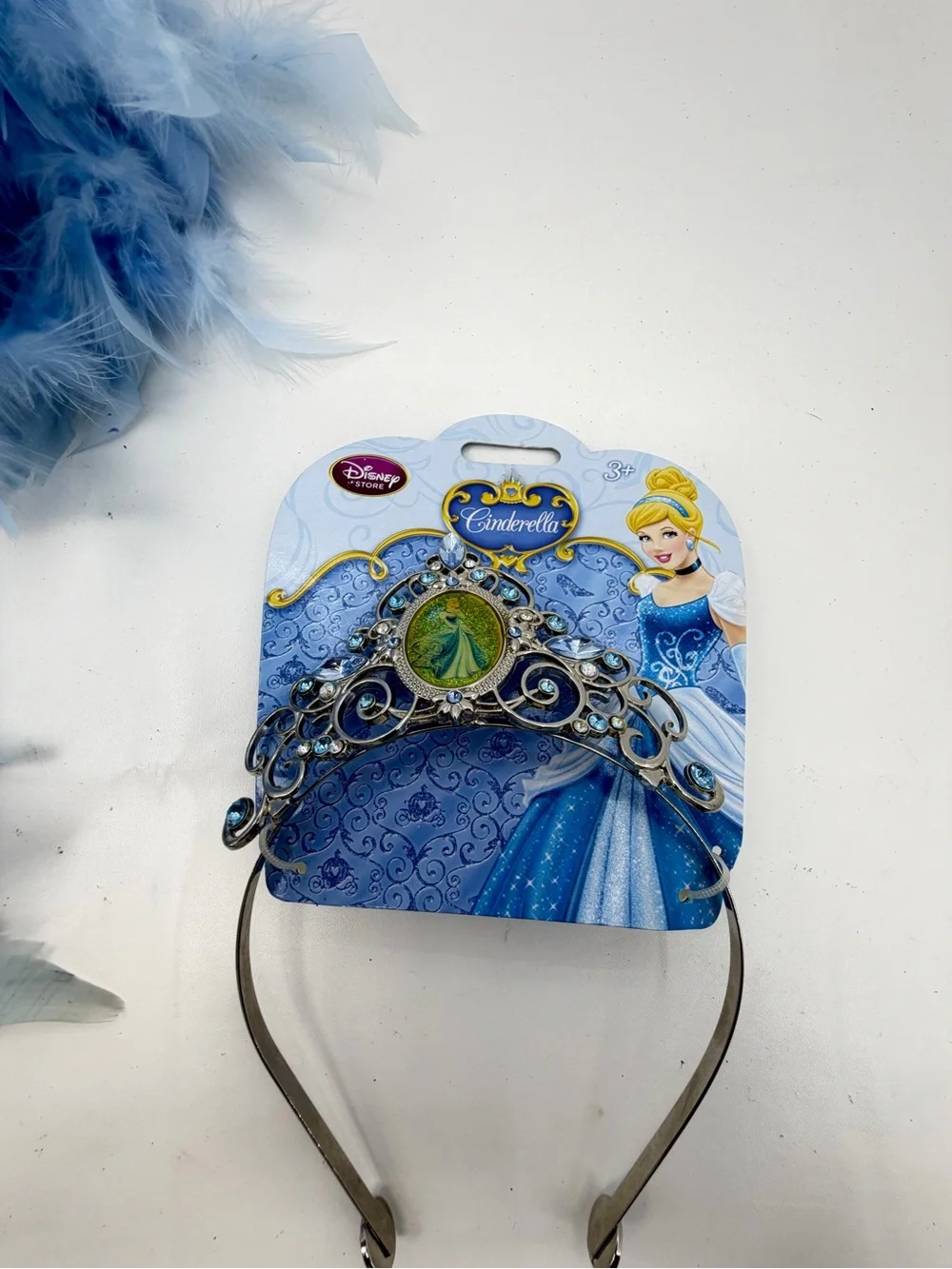Disney Store Cinderella Princess Deluxe Dress Gown Costume Large 10 Tiara Boa